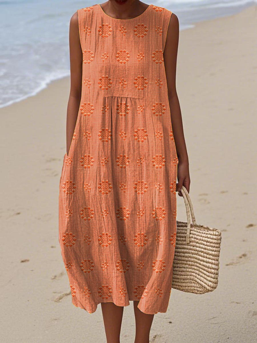Green Dress Women in Orange#colour_orange