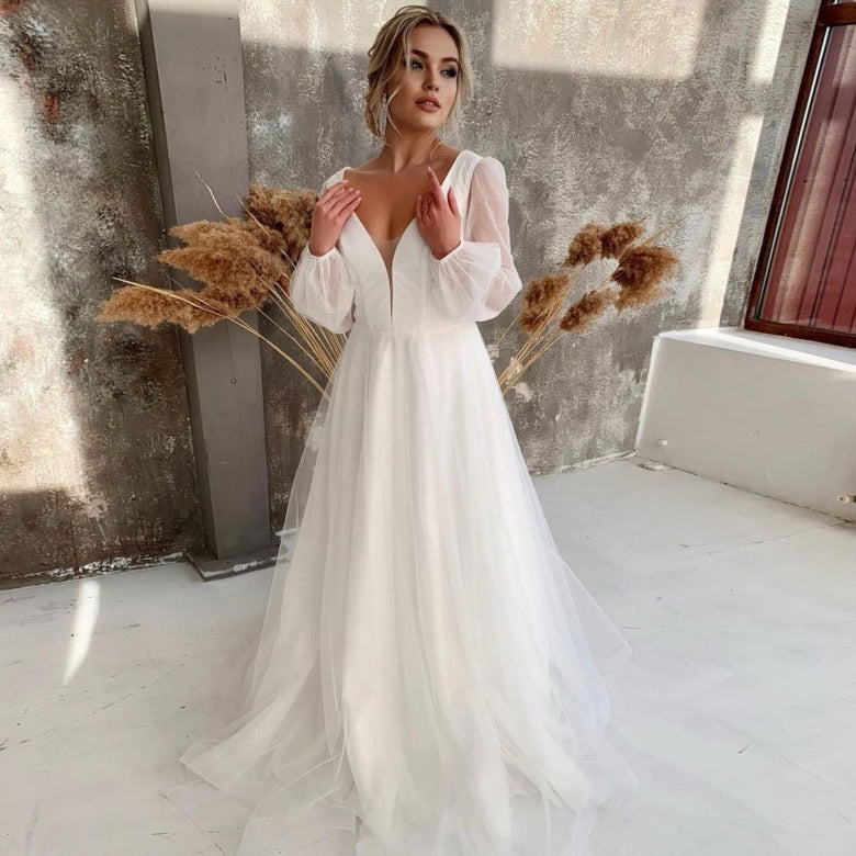 Bridesmaid Dresses Women with Full Length in White#colour_white