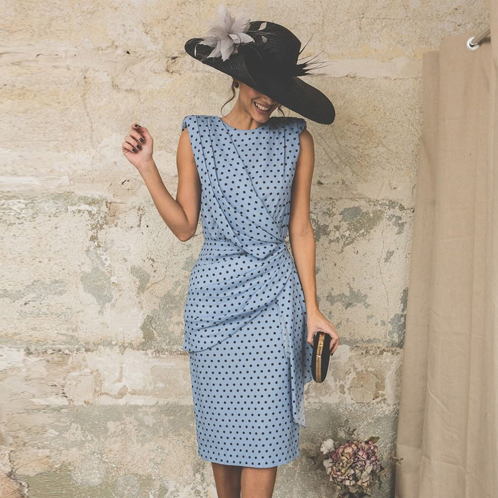 Pink Dress Women with Relaxed Make in Blue#colour_blue