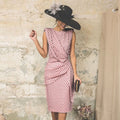 Pink Dress Women with Relaxed Make in Pink#colour_pink