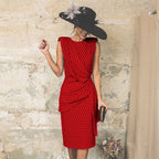 Pink Dress Women with Relaxed Make in Red#colour_red