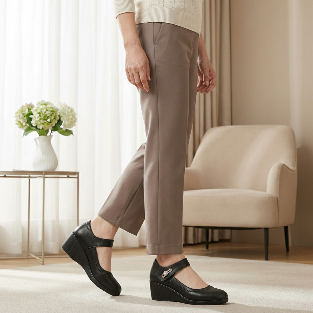 Work Shoes Women in Black#colour_black