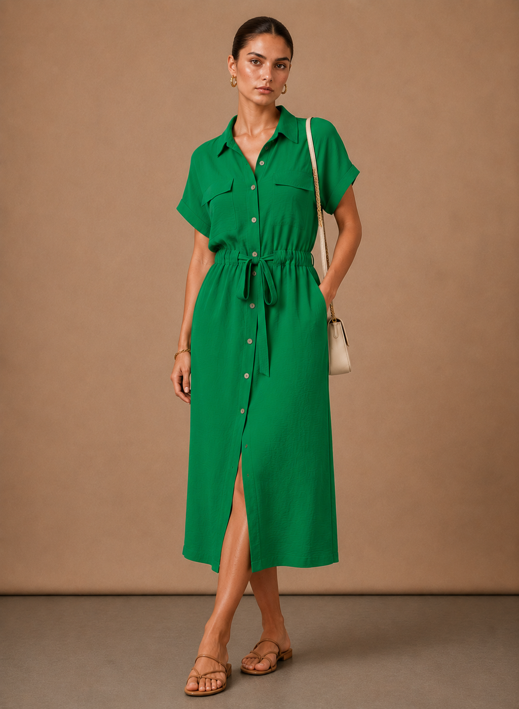 Formal Dresses Women with Slim Cut in Green#colour_green