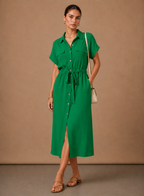 Formal Dresses Women with Slim Cut in Green#colour_green
