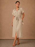 Formal Dresses Women with Slim Cut in Beige#colour_beige