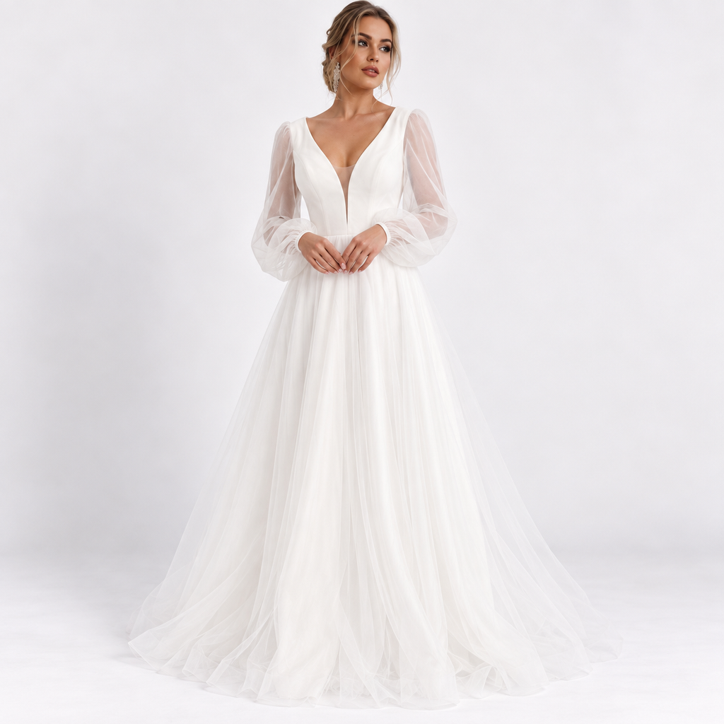 Bridesmaid Dresses Women with Full Length in White#colour_white