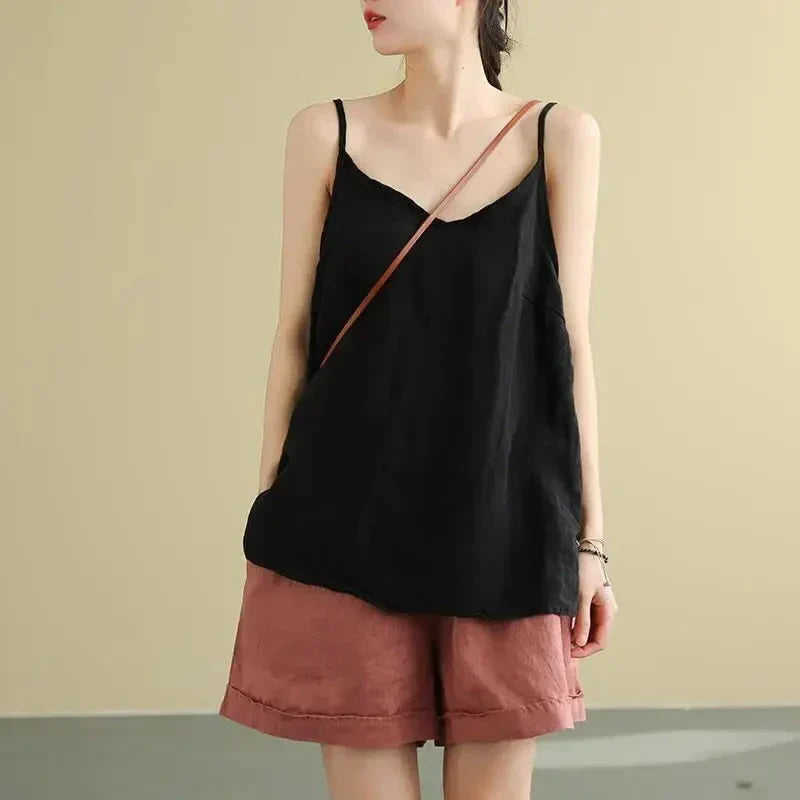 Tank Top Women in Black#colour_black