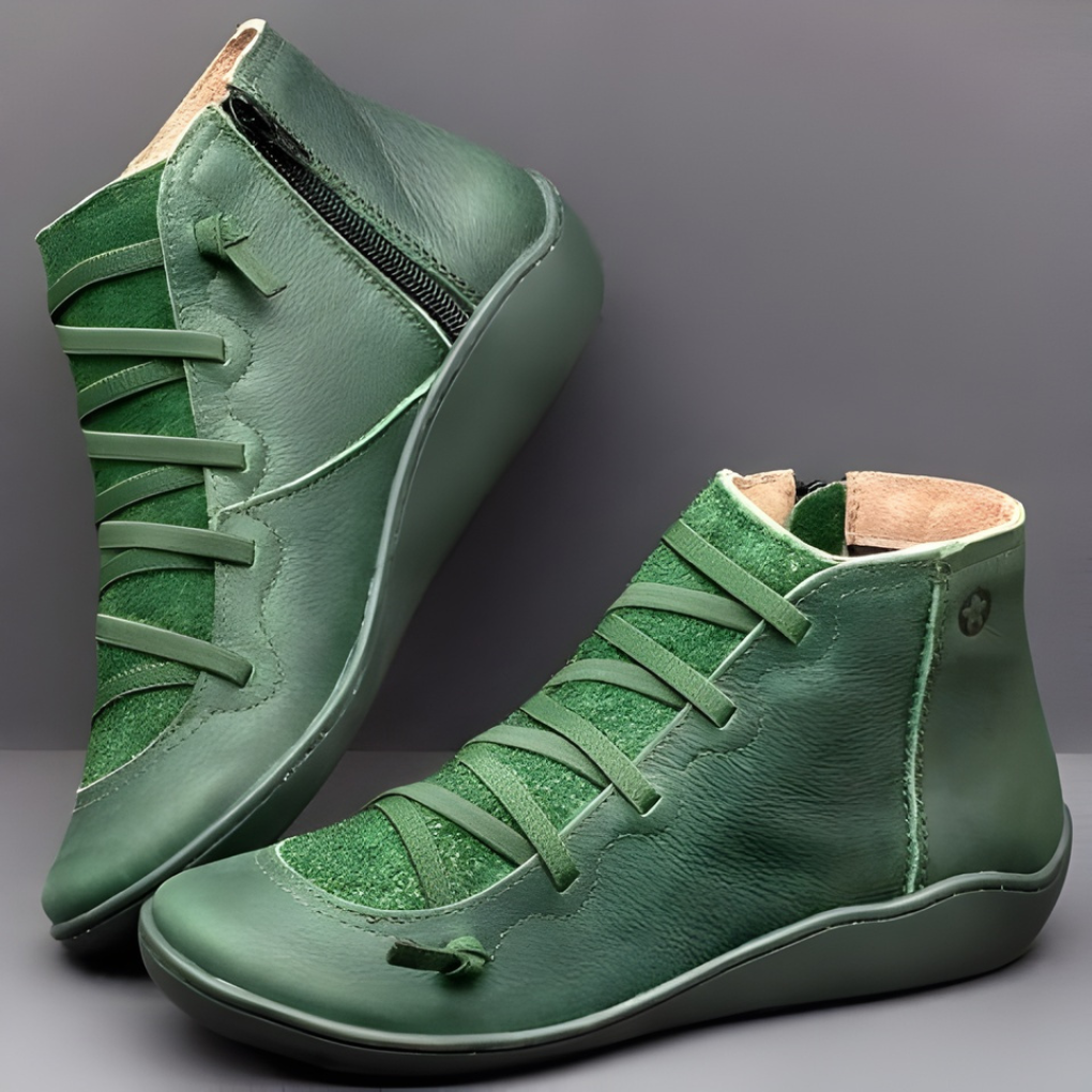 Walking Shoe Women with Relaxed Make in Green#colour_green