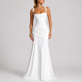 White Dress Women in White#colour_white