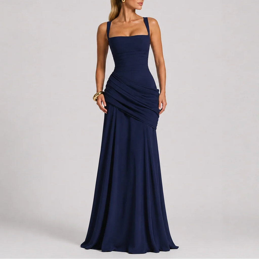 White Dress Women in Navy#colour_navy