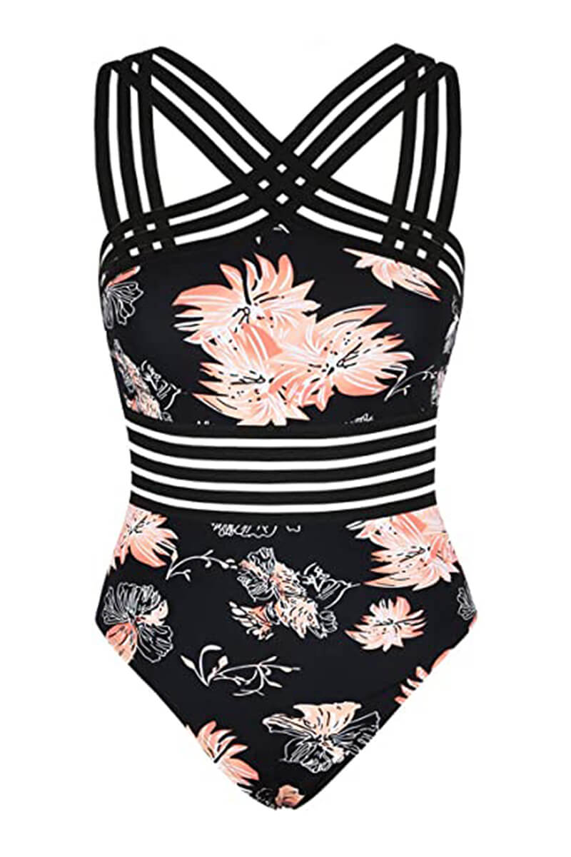 One Piece Swimsuit Women Strappy | Monokini Cut and Open Back in White#colour_white
