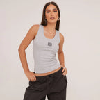 Tank Top Women with Slim Cut in Grey#colour_grey